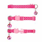 6 PCS Spots Breakaway Cat Collar With Bell , Adjustable Cat Collar Fit Kitty Puppy