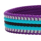 3M Reflective Soft Nylon Dog Collar Multi Colored Stripe Customized Size
