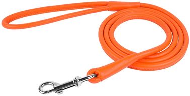Multiple Sizes Rolled Leather Dog Leash Rope Soft Padded Multicolored